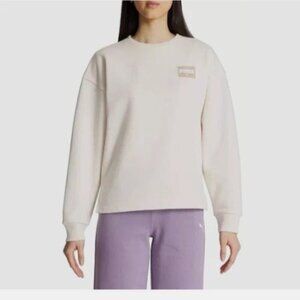 NEW Puma Women's XL Cream Crewneck Sweatshirt Cotton Blend